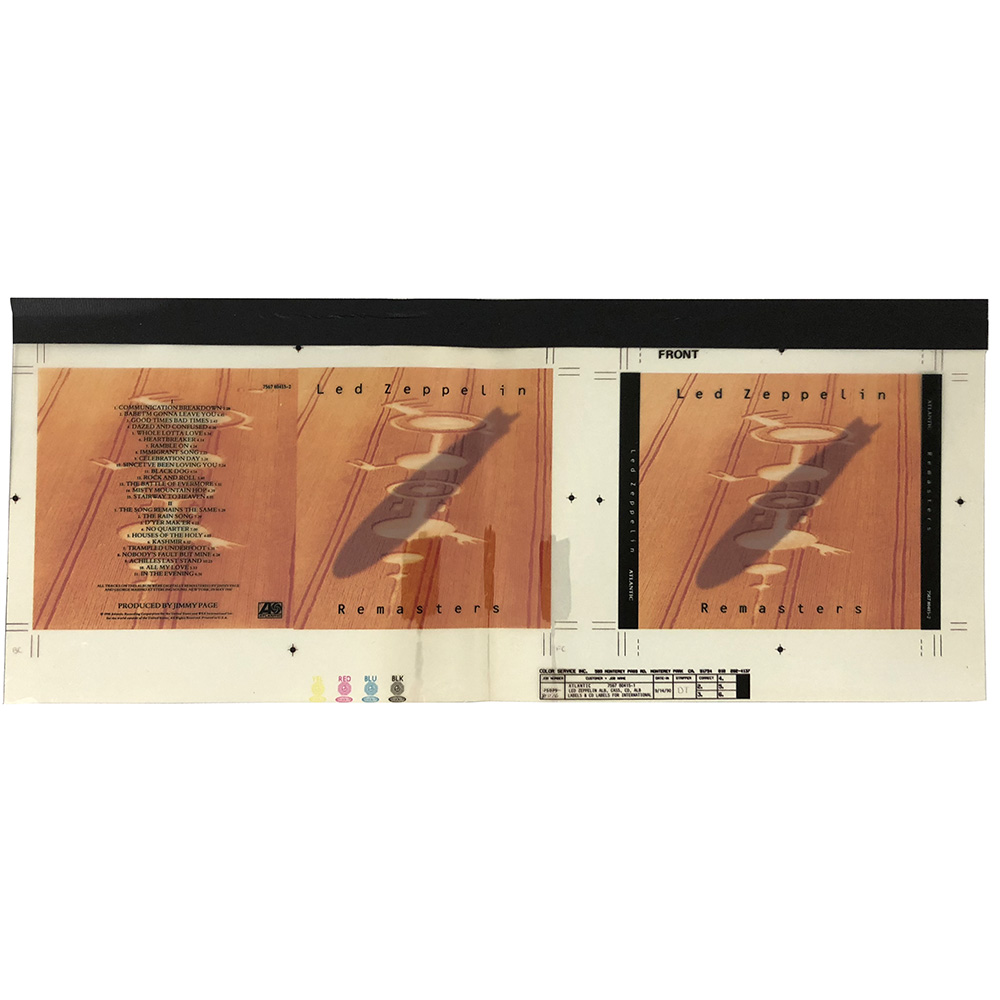 Remasters Printer's Proof, Artwork (USA) Zepfan