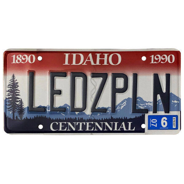 License Plate, Idaho Zepfan
