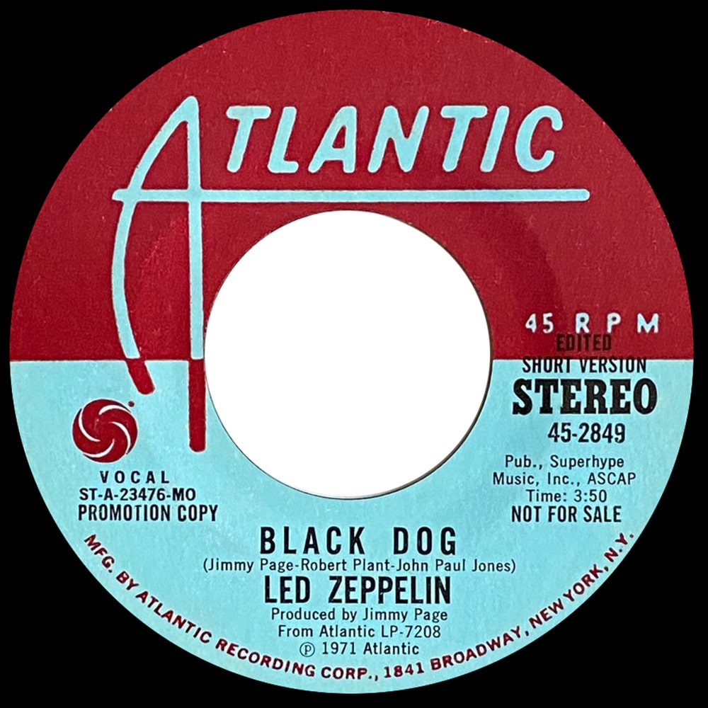 Single USA (452849) Black Dog / Black Dog (Promo 3) Zepfan